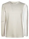 Comme Des Garçons Textured Round Neck Long Sleeves Sweater In Beige