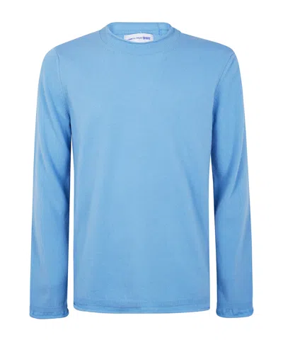 Comme Des Garçons Shirt Knitted Jumper In Blue