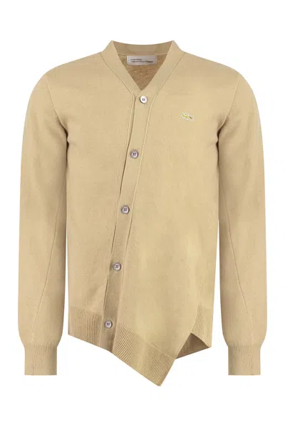 Comme Des Garçons Shirt Buttoned Ribbed Shirt In Brown