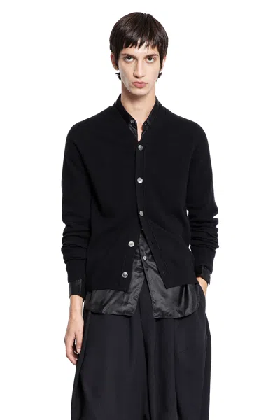 Comme Des Garçons Shirt Lambswool Cardigan In Black