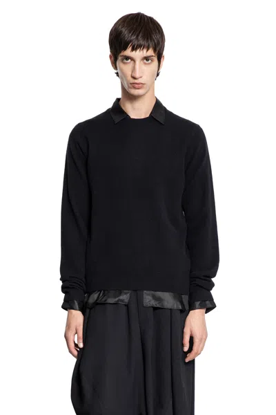 Comme Des Garçons Shirt Lambswool Sweater In Black