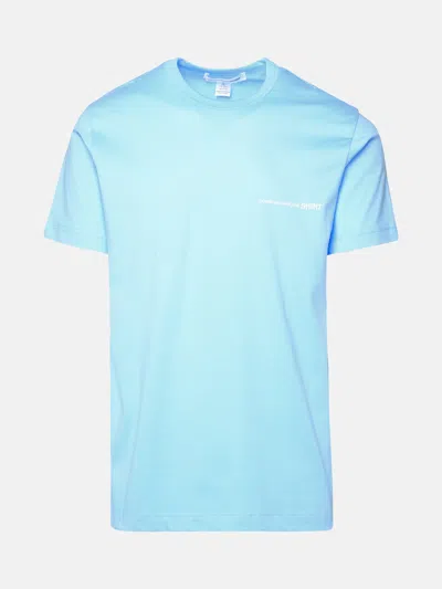 Comme Des Garçons Shirt Light Blue Cotton T-shirt