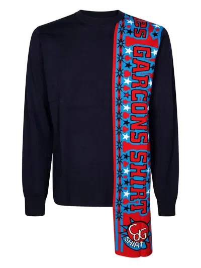 Comme Des Garçons Shirt Logo-detail Sweater In Black