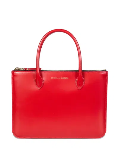 Comme Des Garçons Shirt Logo-detail Tote Bag In Pink