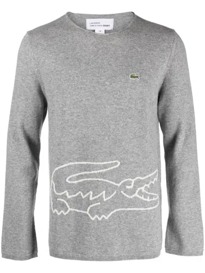 COMME DES GARÇONS SHIRT LOGO-PATCH WOOL JUMPER