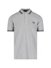 Comme Des Garçons Gray Cotton Polo Shirt With Contrasting Collar In Gray