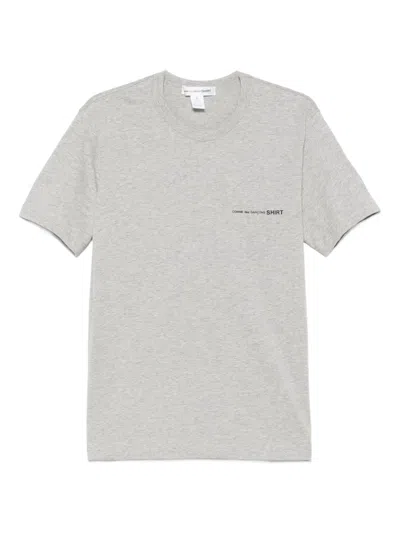 Comme Des Garçons Shirt Logo-print Cotton T-shirt In Gray