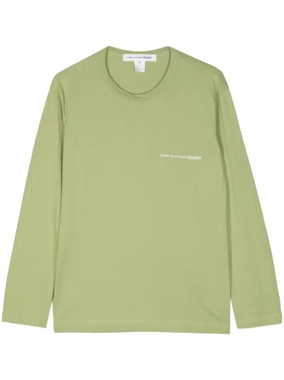 Comme Des Garçons Shirt Logo-print Cotton T-shirt In Green