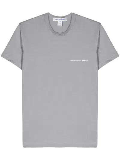 Comme Des Garçons Shirt Logo-print Cotton T-shirt In Grey