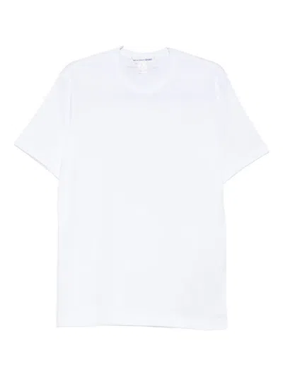 Comme Des Garçons Shirt Logo-print Cotton T-shirt In White