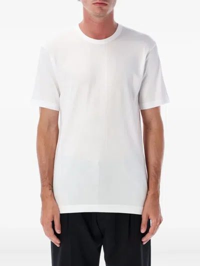 Comme Des Garçons Shirt Logo-print Crew-neck T-shirt In White