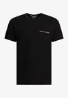 Comme Des Garçons Shirt Logo Print Crewneck T-shirt In Black