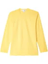 Comme Des Garçons Shirt Logo-print Long-sleeved T-shirt In Gelb