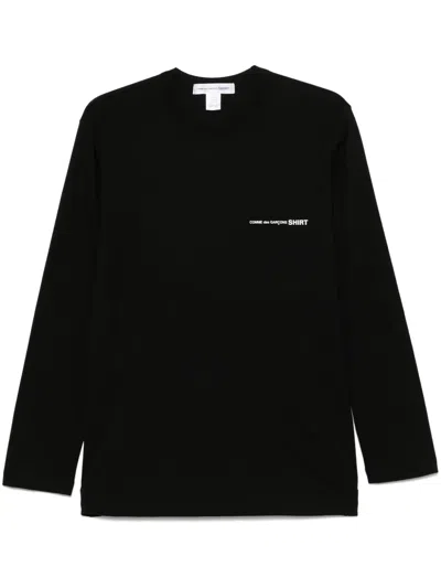 Comme Des Garçons Shirt Logo-print T-shirt In Black