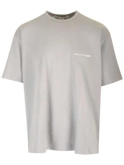 Comme Des Garçons Shirt Logo Printed Crewneck T-shirt In Grey