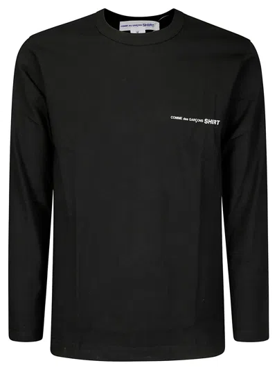 Comme Des Garçons Shirt Logo Printed T-shirt In Black