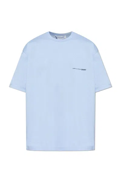 Comme Des Garçons Shirt Logo Printed T-shirt In Blue