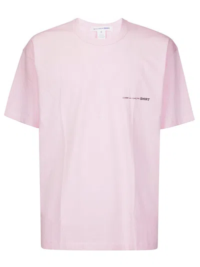 Comme Des Garçons Shirt Logo Printed T-shirt In Pink