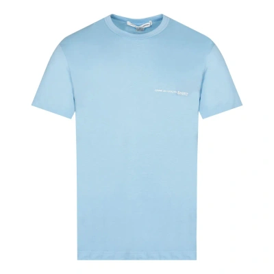 Comme Des Garçons Shirt Logo T-shirt In Blue