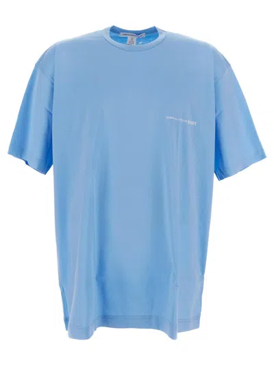 Comme Des Garçons Shirt Logo T-shirt In Blue