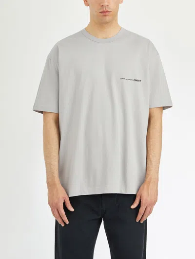 Comme Des Garçons Shirt Logo T-shirt In Cotton In Gray