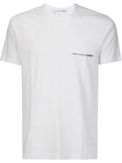 Comme Des Garçons Shirt Logo T-shirt In White