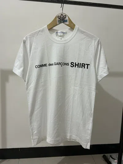 Pre-owned Comme Des Garçons Shirt Logo Tshirt In White