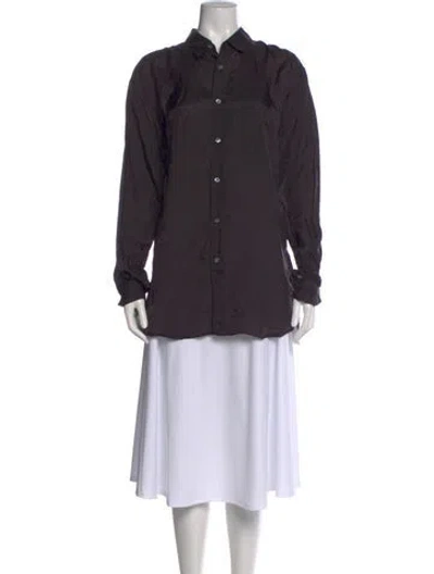 Pre-owned Comme Des Garçons Shirt Long Sleeve Button-up Top In Gray