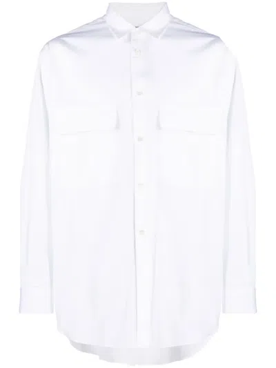Comme Des Garçons Shirt Long-sleeve Cotton Shirt In White