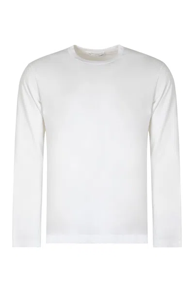 Comme Des Garçons Shirt Long Sleeve Cotton T-shirt In White