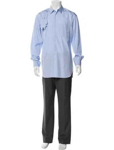 Pre-owned Comme Des Garçons Shirt Long Sleeve Dress Shirt In Blue