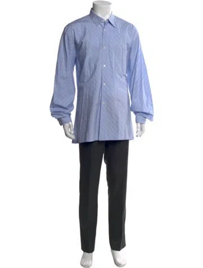 Pre-owned Comme Des Garçons Shirt Long Sleeve Dress Shirt In Blue