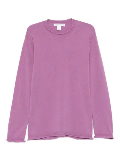 Comme Des Garçons Shirt Long-sleeve Wool Sweater In Purple