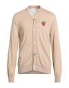 Comme Des Garçons Shirt Man Cardigan Camel Size Xl Acrylic, Wool In Neutral