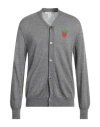 Comme Des Garçons Shirt Man Cardigan Grey Size Xl Acrylic, Wool In Gray