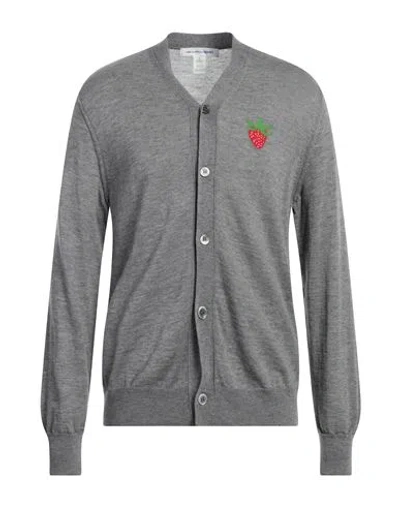 Comme Des Garçons Shirt Man Cardigan Grey Size Xl Acrylic, Wool In Gray