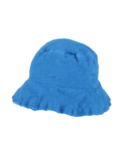 Comme Des Garçons Shirt Man Hat Blue Size Onesize Wool, Nylon