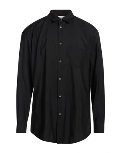 Comme Des Garçons Shirt Man Shirt Midnight Blue Size Xl Wool In Black
