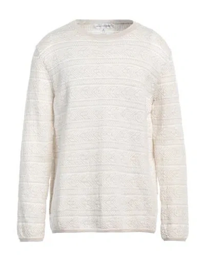 Comme Des Garçons Shirt Man Sweater Ivory Size Xl Wool In White