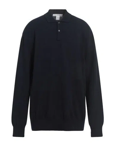 Comme Des Garçons Shirt Man Sweater Midnight Blue Size L Wool