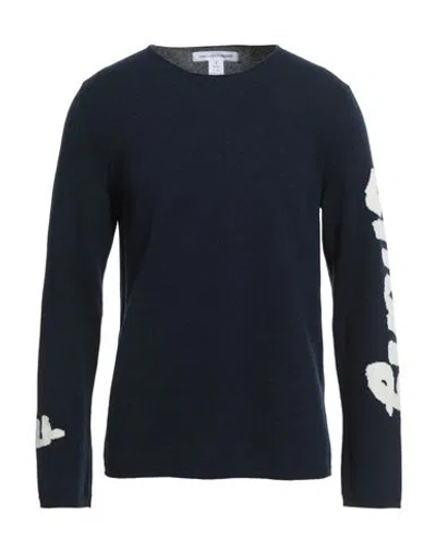 Comme Des Garçons Shirt Man Sweater Midnight Blue Size L Wool