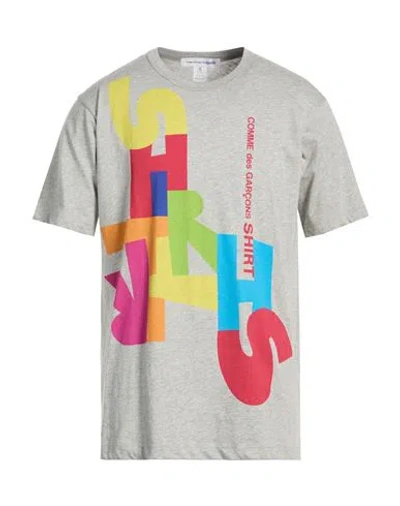Comme Des Garçons Shirt Man T-shirt Grey Size Xl Cotton In Gray