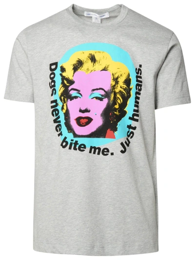 Comme Des Garçons Shirt Marilyn Monroe Grey Cotton T-shirt
