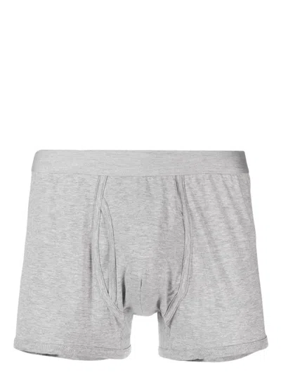 Comme Des Garçons Shirt Melange-jersey Cotton Boxers In Grey