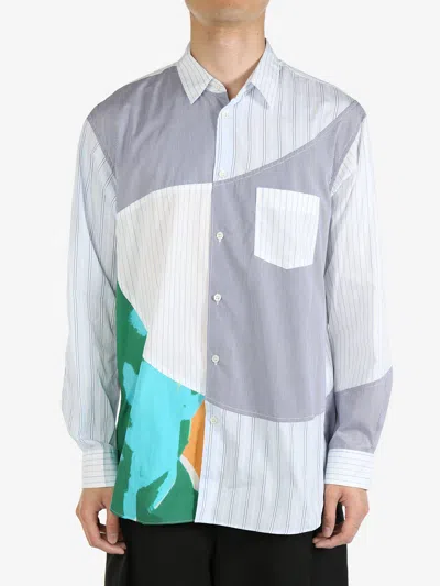 Comme Des Garçons Shirt Comme Des Garcons Shirt Men Andy Warhol Graphic Stripe Print Shirt