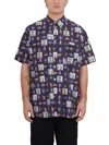 COMME DES GARÇONS SHIRT MEN'S BLACK COTTON SHIRT WITH ANDY WARHOL PRINT