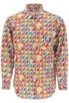 Comme Des Garçons Shirt Marilyn By Andy Warhol Printed Shirt In Orange For Men In Multi