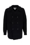 Comme Des Garçons Shirt Double-breasted Wool Coat Coats, Trench Coats Blue
