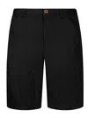 Comme Des Garçons Shirt Mens Comme Des Garcons Shirt Mid-rise Slip-pocket Cotton Shorts In Black