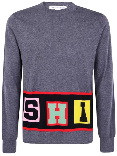 Comme Des Garçons Shirt Mens Shirt Knitted In Gray